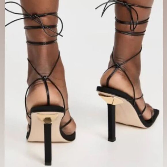 NIB Good American Caged Slanted Sandals - Picture 2 of 8